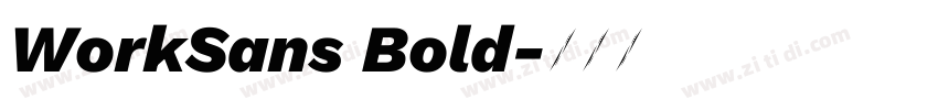 WorkSans Bold字体转换